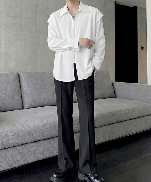 Otte（オッテ）の「エッジラインモードジップシャツ（シャツ/ブラウス・メンズ・ブラック/ホワイト・LARGE/MEDIUM/X-LARGE）」の15枚目の写真
