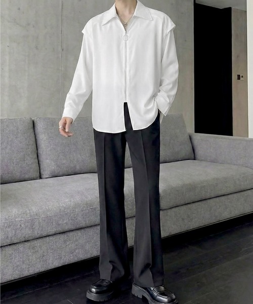 Otte（オッテ）の「エッジラインモードジップシャツ（シャツ/ブラウス・メンズ・ブラック/ホワイト・LARGE/MEDIUM/X-LARGE）」の16枚目の写真