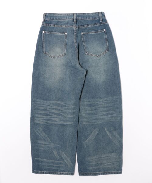 HOOK(フック)の「前後逆さデザイン バルーンワイドデニムパンツ(デニムパンツ・メンズ・ネイビー・M/L)」の4枚目の写真