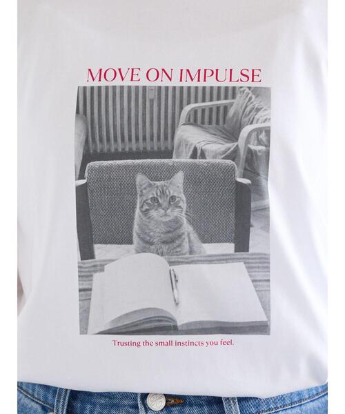Te chichi(テチチ)の「アソートネコフォトスタンダードTシャツ(Tシャツ/カットソー・レディース・レッド/ブルー/ブラック・F)」の7枚目の写真