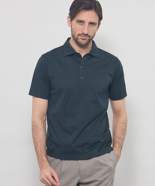 MACKINTOSH LONDON(マッキントッシュ ロンドン)の「マイクロギンガムJQポロシャツ(ポロシャツ・メンズ・ネイビー/ブルー系その他4・M/XL/L)」の1枚目の写真