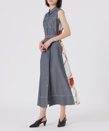 LOVELESS（ラブレス）の「バックスカーフノースリーブワンピース（シャツワンピース）」