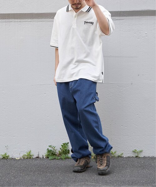 VENCEEXCHANGE(ヴァンスエクスチェンジ)の「THRASHER スラッシャー 鹿の子ポロシャツ(ポロシャツ・メンズ・ブラック・M)」の3枚目の写真