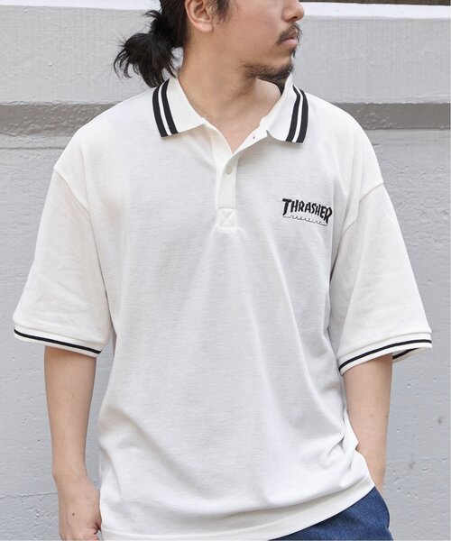 VENCEEXCHANGE(ヴァンスエクスチェンジ)の「THRASHER スラッシャー 鹿の子ポロシャツ(ポロシャツ・メンズ・ブラック・M)」の6枚目の写真
