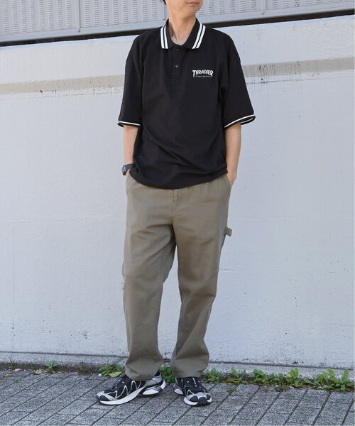 VENCEEXCHANGE(ヴァンスエクスチェンジ)の「THRASHER スラッシャー 鹿の子ポロシャツ(ポロシャツ・メンズ・ブラック・M)」の7枚目の写真