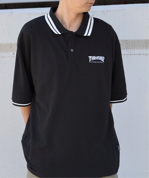 VENCEEXCHANGE(ヴァンスエクスチェンジ)の「THRASHER スラッシャー 鹿の子ポロシャツ(ポロシャツ・メンズ・ブラック・M)」の9枚目の写真
