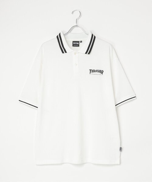 VENCEEXCHANGE(ヴァンスエクスチェンジ)の「THRASHER スラッシャー 鹿の子ポロシャツ(ポロシャツ・メンズ・ブラック・M)」の15枚目の写真