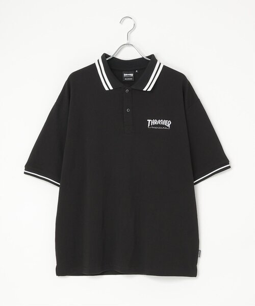 VENCEEXCHANGE(ヴァンスエクスチェンジ)の「THRASHER スラッシャー 鹿の子ポロシャツ(ポロシャツ・メンズ・ブラック・M)」の16枚目の写真