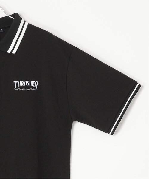 VENCEEXCHANGE(ヴァンスエクスチェンジ)の「THRASHER スラッシャー 鹿の子ポロシャツ(ポロシャツ・メンズ・ブラック・M)」の18枚目の写真