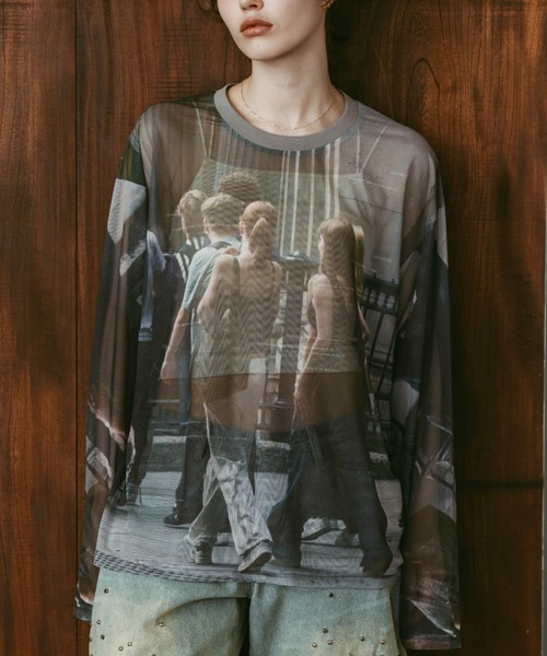 Knuth Marf(クヌースマーフ)の「school sheer long-sleeve tee(unisex)(Tシャツ/カットソー・レディース・その他・FREE)」の1枚目の写真