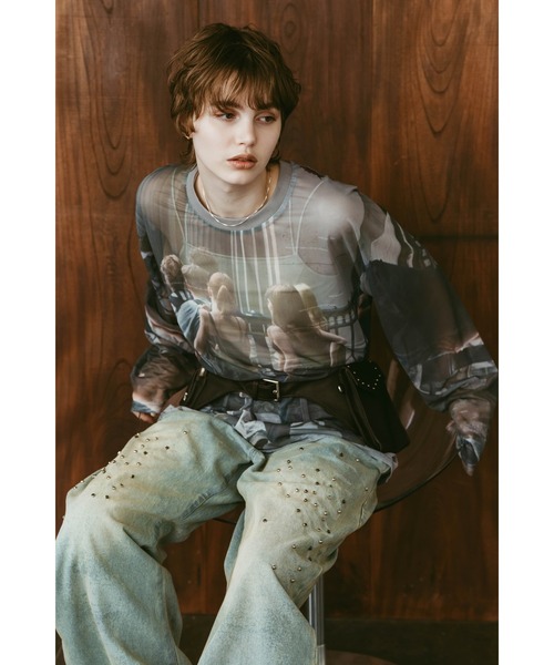 Knuth Marf(クヌースマーフ)の「school sheer long-sleeve tee(unisex)(Tシャツ/カットソー・レディース・その他・FREE)」の6枚目の写真