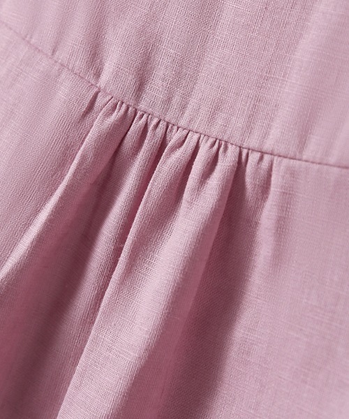ONEP STAR(ワンピスター)の「レース切替パフ袖半袖ブラウス(シャツ/ブラウス・レディース・ピンク・LARGE/X-LARGE/MEDIUM)」の3枚目の写真