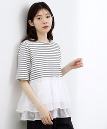grove | 【体型カバー】INせず決まる、ウエストシアーフリルTシャツ(Tシャツ/カットソー)