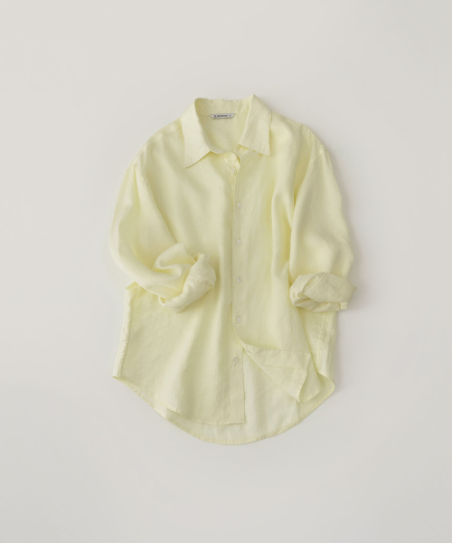 BLANKROOM(ブランクルーム)の「フレンチリネンシャツ_LIME(シャツ/ブラウス・メンズ・その他・1/2/3/4)」の1枚目の写真