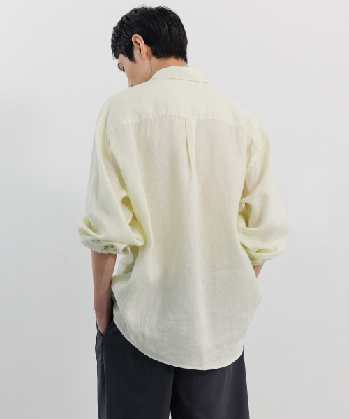 BLANKROOM(ブランクルーム)の「フレンチリネンシャツ_LIME(シャツ/ブラウス・メンズ・その他・1/2/3/4)」の5枚目の写真