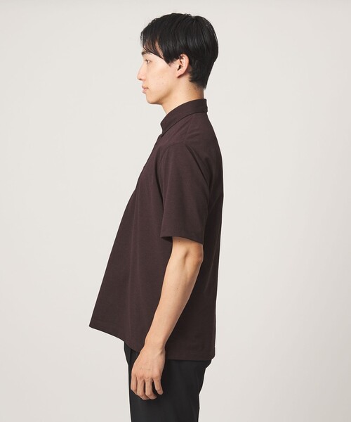 green label relaxing(グリーンレーベルリラクシング)の「プライムフレックス ドット メッシュ ボタンダウン ビズポロ ポロシャツ -ストレッチ・吸水速乾・通気性-(ポロシャツ・メンズ・ネイビー/ライトグレー/ダークブラウン/ダークグレー・L/S/M/XL)」の20枚目の写真