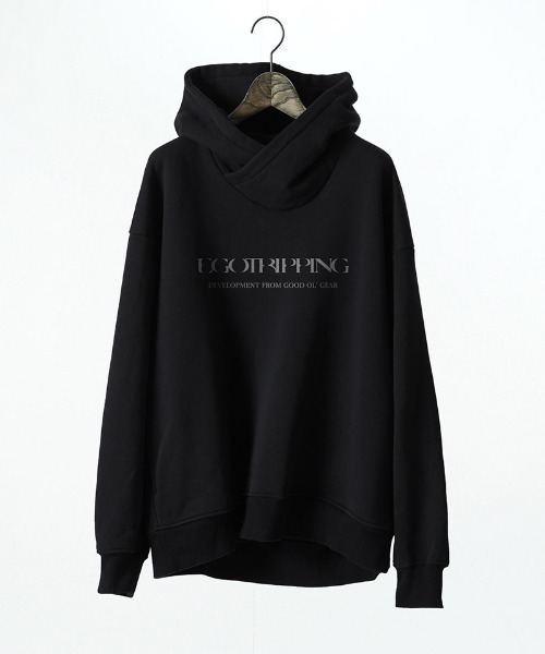 EGO TRIPPING(エゴトリッピング)の「mpa4148-COWL-WOOL SWEAT PARKA print スウェットパーカー(666709)(パーカー・メンズ・ネイビー/ブラック/グレイッシュベージュ・48/46)」の16枚目の写真