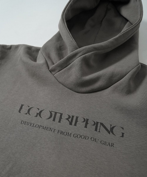 EGO TRIPPING(エゴトリッピング)の「mpa4148-COWL-WOOL SWEAT PARKA print スウェットパーカー(666709)(パーカー・メンズ・ネイビー/ブラック/グレイッシュベージュ・48/46)」の7枚目の写真
