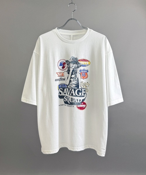 Starting Over(スターティングオーバー)の「Girl Print Short Sleeve T-Shirt/ガールプリント 半袖Tシャツ(Tシャツ/カットソー・メンズ・ホワイト系その他/チャコールグレー/ブラック/ホワイト/ブラック系その他/グレー系その他・S/M/L/XL)」の2枚目の写真