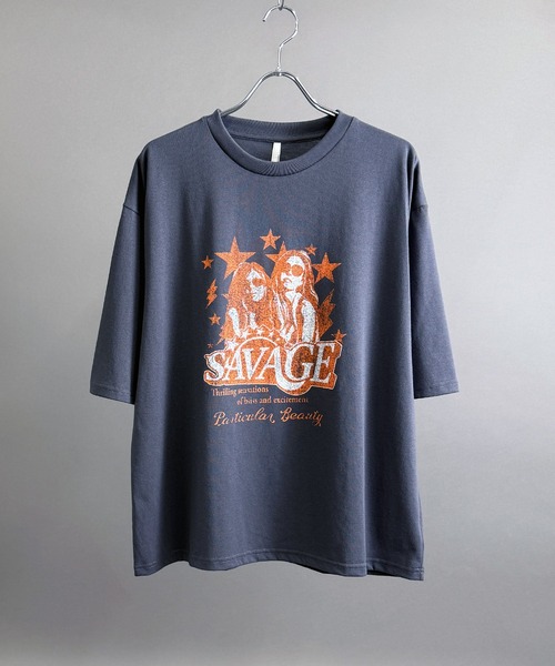 Starting Over(スターティングオーバー)の「Girl Print Short Sleeve T-Shirt/ガールプリント 半袖Tシャツ(Tシャツ/カットソー・メンズ・ホワイト系その他/チャコールグレー/ブラック/ホワイト/ブラック系その他/グレー系その他・S/M/L/XL)」の5枚目の写真