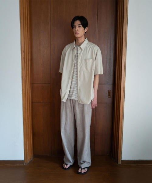 BLANKROOM(ブランクルーム)の「フルイドハーフシャツ_BEIGE(シャツ/ブラウス・メンズ・その他・1/2/4/3)」の3枚目の写真