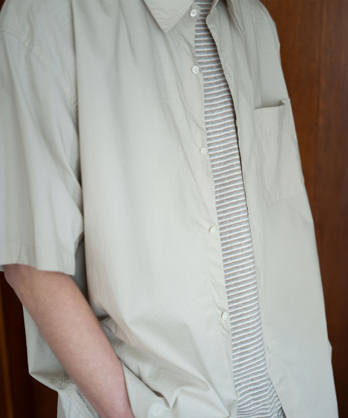 BLANKROOM(ブランクルーム)の「フルイドハーフシャツ_BEIGE(シャツ/ブラウス・メンズ・その他・1/2/4/3)」の6枚目の写真
