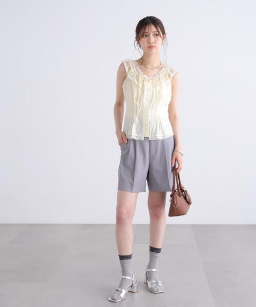 FREE'S MART（フリーズマート）の「◆タックショートパンツ（その他パンツ・レディース・グレー/ベージュ/ブラック・SMALL/MEDIUM）」の11枚目の写真