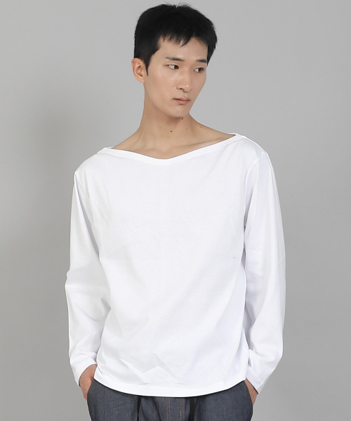 SAINTCREW(セントクルー)の「無地ボートネック16sコットン長袖TシャツPBL-890ホワイト(Tシャツ/カットソー・メンズ・その他・LARGE/X-LARGE/XX-LARGE/XXX-LARGE/XXXX-LARGE/MEDIUM)」の1枚目の写真