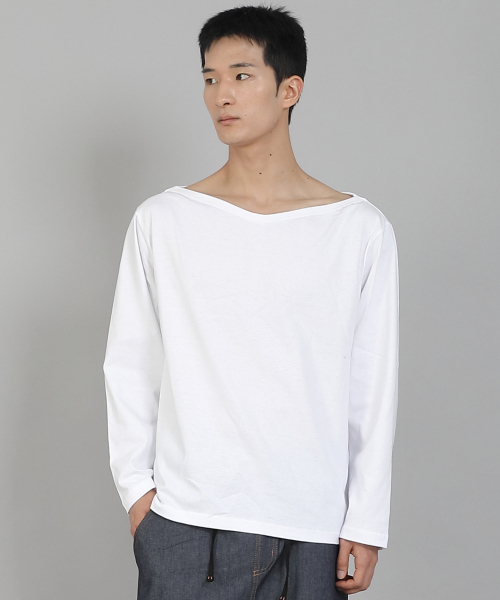 SAINTCREW(セントクルー)の「無地ボートネック16sコットン長袖TシャツPBL-890ホワイト(Tシャツ/カットソー・メンズ・その他・LARGE/X-LARGE/XX-LARGE/XXX-LARGE/XXXX-LARGE/MEDIUM)」の2枚目の写真