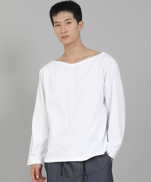 SAINTCREW(セントクルー)の「無地ボートネック16sコットン長袖TシャツPBL-890ホワイト(Tシャツ/カットソー・メンズ・その他・LARGE/X-LARGE/XX-LARGE/XXX-LARGE/XXXX-LARGE/MEDIUM)」の3枚目の写真