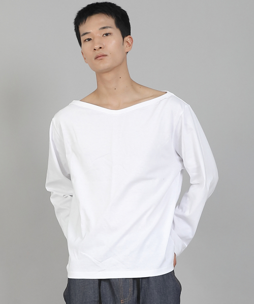 SAINTCREW(セントクルー)の「無地ボートネック16sコットン長袖TシャツPBL-890ホワイト(Tシャツ/カットソー・メンズ・その他・LARGE/X-LARGE/XX-LARGE/XXX-LARGE/XXXX-LARGE/MEDIUM)」の4枚目の写真