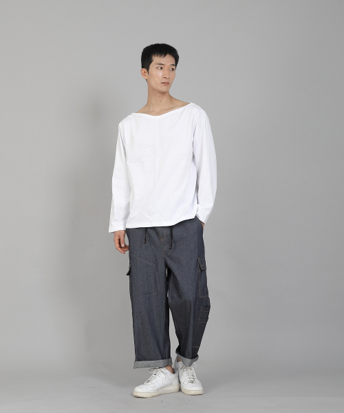 SAINTCREW(セントクルー)の「無地ボートネック16sコットン長袖TシャツPBL-890ホワイト(Tシャツ/カットソー・メンズ・その他・LARGE/X-LARGE/XX-LARGE/XXX-LARGE/XXXX-LARGE/MEDIUM)」の11枚目の写真