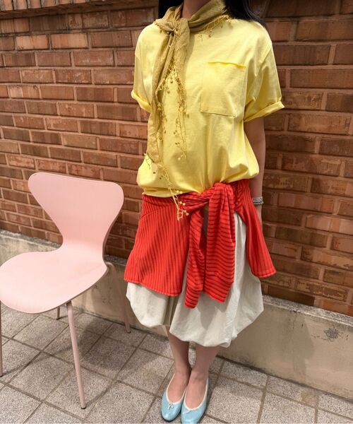 URBANSTOFF(アーバンストッフ)の「カットオフクロップボックスTシャツ(レモン)(Tシャツ/カットソー・レディース・その他・LARGE/MEDIUM)」の5枚目の写真
