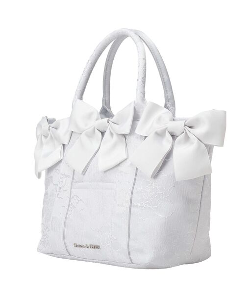 Maison de FLEUR(メゾンドフルール)の「ブルーマニアボリュームリボン2WayトートMバッグ(トートバッグ・レディース・ライトブルー・FREE)」の14枚目の写真