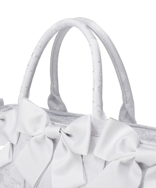 Maison de FLEUR(メゾンドフルール)の「ブルーマニアボリュームリボン2WayトートMバッグ(トートバッグ・レディース・ライトブルー・FREE)」の8枚目の写真
