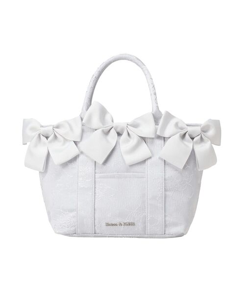 Maison de FLEUR(メゾンドフルール)の「ブルーマニアボリュームリボン2WayトートMバッグ(トートバッグ・レディース・ライトブルー・FREE)」の2枚目の写真