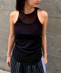 THINGS THAT MATTER | 【ZOZOTOWN別注商品】SIDE GATHERED SLEEVELESS TOPS / サイド ギャザード スリーブレス トップス(タンクトップ)
