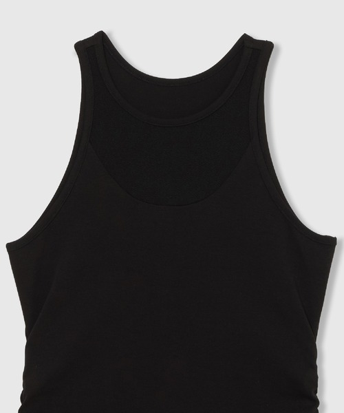 THINGS THAT MATTER(シングス ザット マター)の「【ZOZOTOWN別注商品】SIDE GATHERED SLEEVELESS TOPS / サイド ギャザード スリーブレス トップス(タンクトップ・レディース・ホワイト/ブラック×ベージュ/ブラック・FREE)」の17枚目の写真