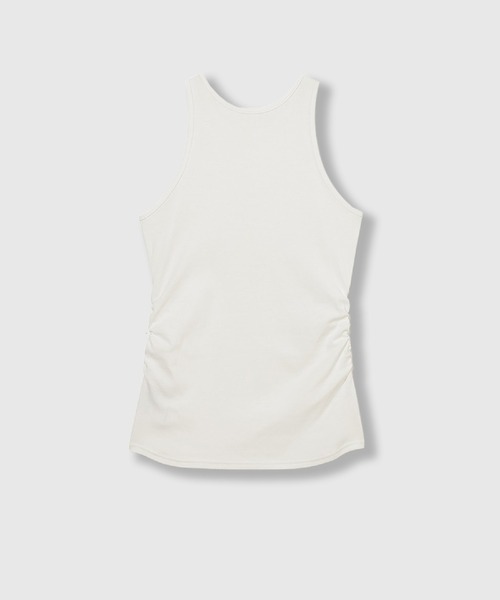 THINGS THAT MATTER(シングス ザット マター)の「【ZOZOTOWN別注商品】SIDE GATHERED SLEEVELESS TOPS / サイド ギャザード スリーブレス トップス(タンクトップ・レディース・ホワイト/ブラック×ベージュ/ブラック・FREE)」の21枚目の写真