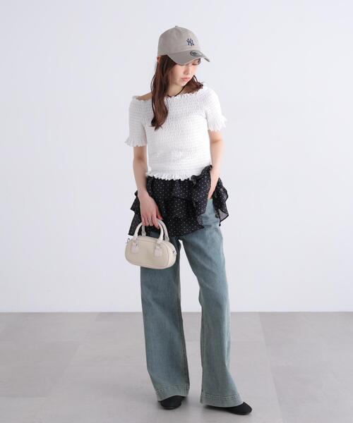 FREE'S MART(フリーズマート)の「◆2WAYオフショルシャーリングカットソー(Tシャツ/カットソー・レディース・ホワイト系その他2/ホワイト系その他/ホワイト/ホワイト系その他3・FREE)」の10枚目の写真
