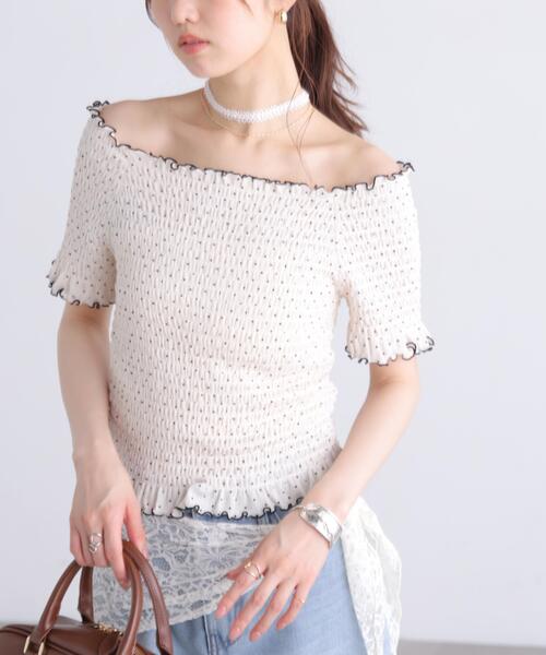 FREE'S MART(フリーズマート)の「◆2WAYオフショルシャーリングカットソー(Tシャツ/カットソー・レディース・ホワイト系その他2/ホワイト系その他/ホワイト/ホワイト系その他3・FREE)」の13枚目の写真