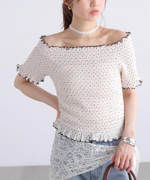 FREE'S MART(フリーズマート)の「◆2WAYオフショルシャーリングカットソー(Tシャツ/カットソー・レディース・ホワイト系その他2/ホワイト系その他/ホワイト/ホワイト系その他3・FREE)」の14枚目の写真