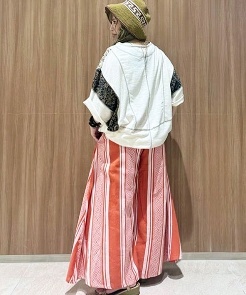 チャイハネ（チャイハネ）の「【チャイハネ】ストーティブワイドパンツ（その他パンツ・レディース・ホワイト/ネイビー/オレンジ・FREE）」の17枚目の写真