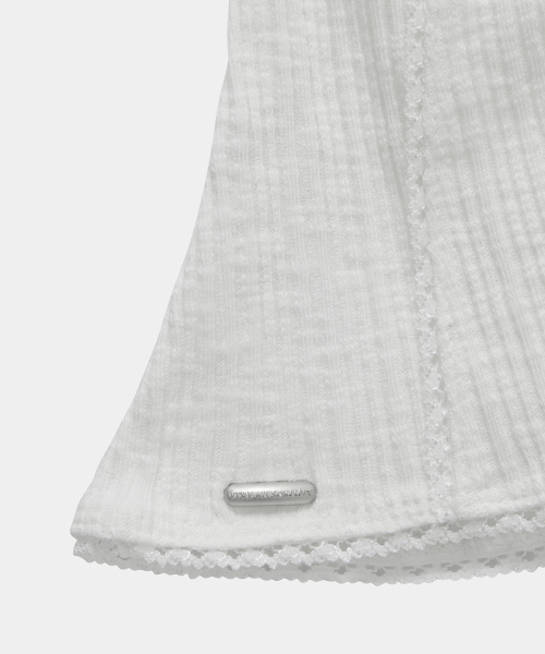ETRE AU SOMMET(エトレオソメ)の「Lace One-Shoulder Shirring Top (White)(Tシャツ/カットソー・レディース・その他・FREE)」の3枚目の写真