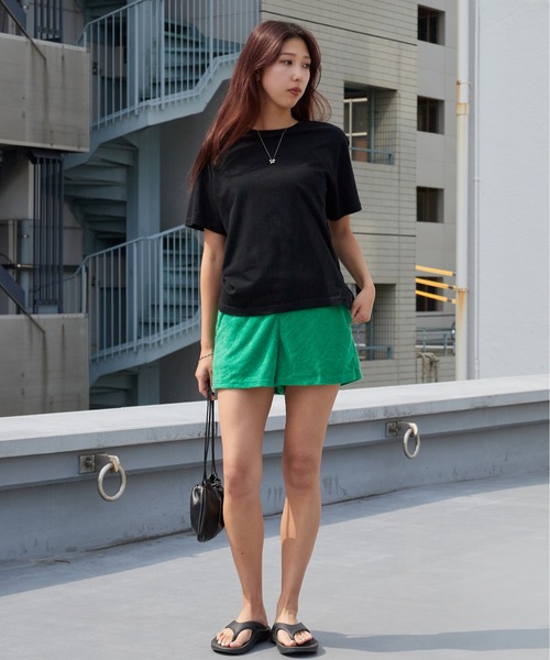 Chick(チック)の「Terry Cloth Easy Shorts / タオル地 イージーショートパンツ ガーリー 韓国 ハーフパンツ ショーツ レディース 秋 秋服 2026年秋冬(その他パンツ・レディース・ネイビー/ブラウン/ピンク/グリーン・FREE)」の15枚目の写真