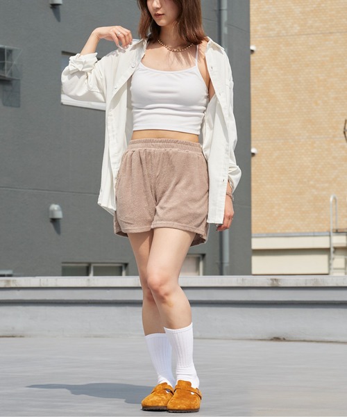 Chick(チック)の「Terry Cloth Easy Shorts / タオル地 イージーショートパンツ ガーリー 韓国 ハーフパンツ ショーツ レディース 秋 秋服 2026年秋冬(その他パンツ・レディース・ネイビー/ブラウン/ピンク/グリーン・FREE)」の10枚目の写真