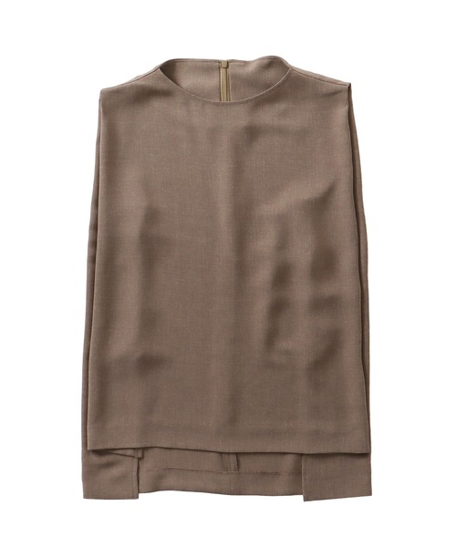 DRESSLAVE(ドレスレイブ)の「B7 / melange twill sleeveless blouse(メランジツイルスリーブレスブラウス)(シャツ/ブラウス・レディース・モカ/ライトベージュ・38)」の1枚目の写真