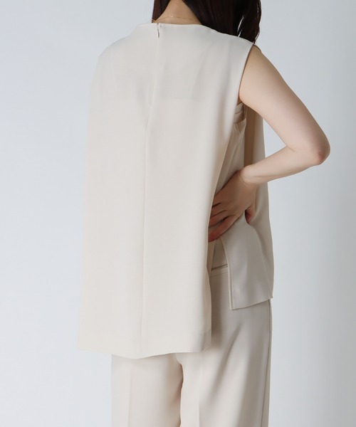 DRESSLAVE(ドレスレイブ)の「B7 / melange twill sleeveless blouse(メランジツイルスリーブレスブラウス)(シャツ/ブラウス・レディース・モカ/ライトベージュ・38)」の4枚目の写真
