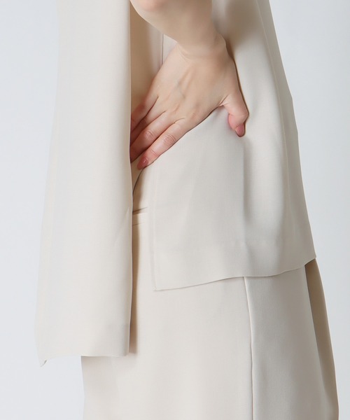 DRESSLAVE(ドレスレイブ)の「B7 / melange twill sleeveless blouse(メランジツイルスリーブレスブラウス)(シャツ/ブラウス・レディース・モカ/ライトベージュ・38)」の6枚目の写真