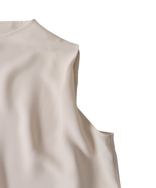 DRESSLAVE(ドレスレイブ)の「B7 / melange twill sleeveless blouse(メランジツイルスリーブレスブラウス)(シャツ/ブラウス・レディース・モカ/ライトベージュ・38)」の10枚目の写真